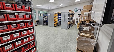 Blick auf die Regale 